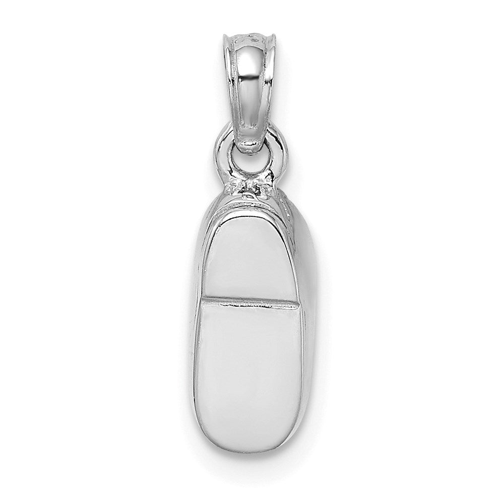 14K White Gold 3-D Light Blue Enamel Shoe Charm