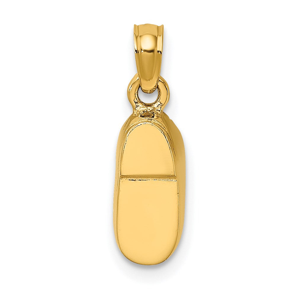 14K & Rhodium 3-D Pink Enamel Shoe Charm