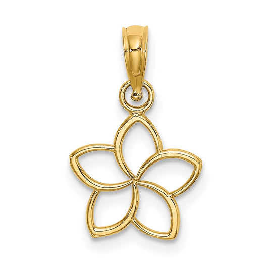 14k Cut Out Flower Charm