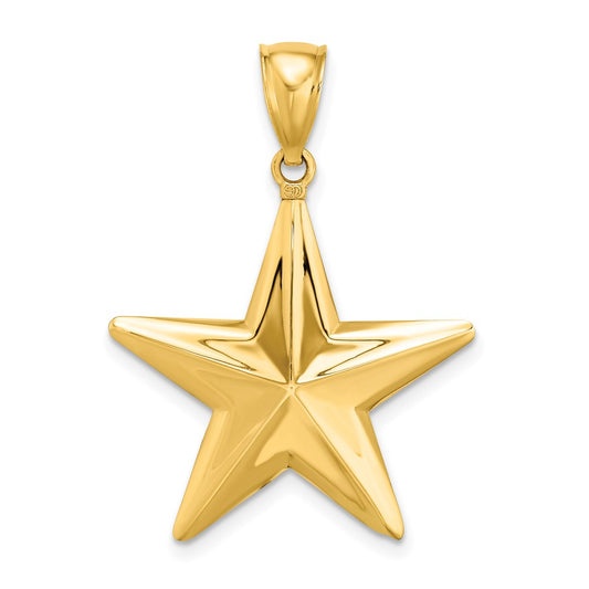 14K 3-D Nautical Star Charm