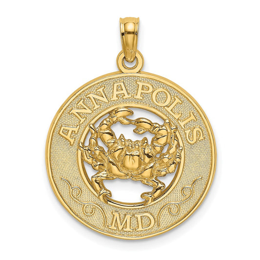 14K ANNAPOLIS MD Crab Charm