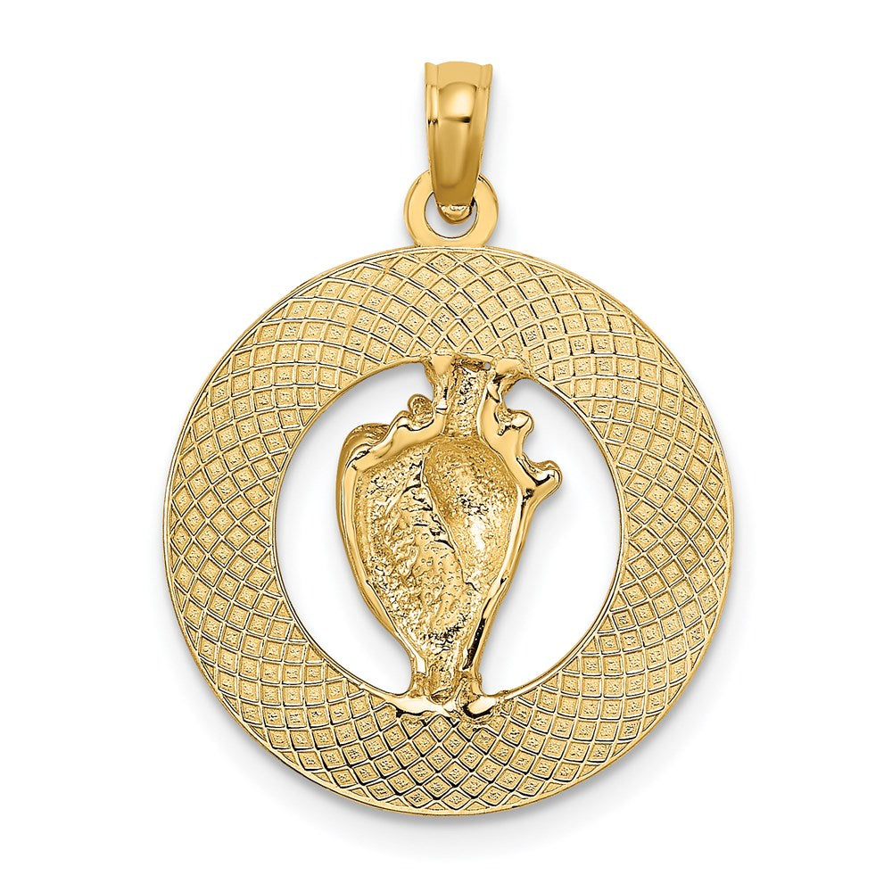 14K BAHAMAS  W/Conch Shell Circle Charm