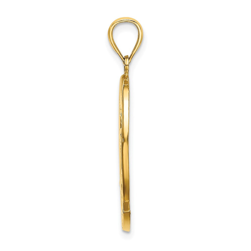 14K ARUBA W/ Dolphin Sunset In Frame Charm