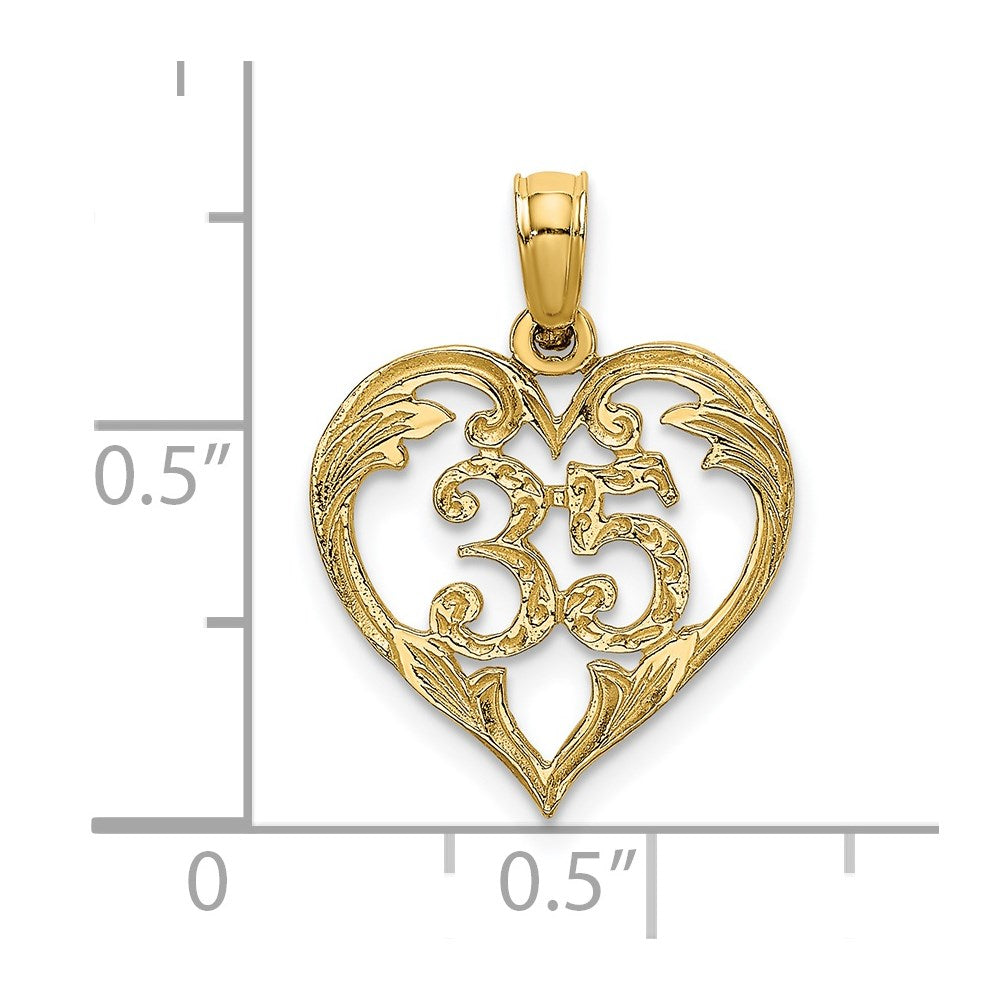 14K 35  In Heart Charm