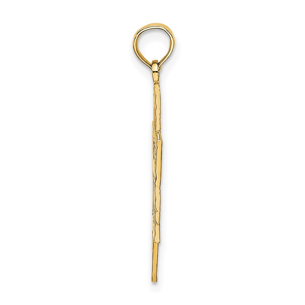 14K Star of David W/ Chi Center  Charm