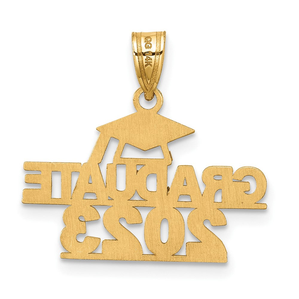 14K Polished GRADUATE 2023 Under Cap Charm
