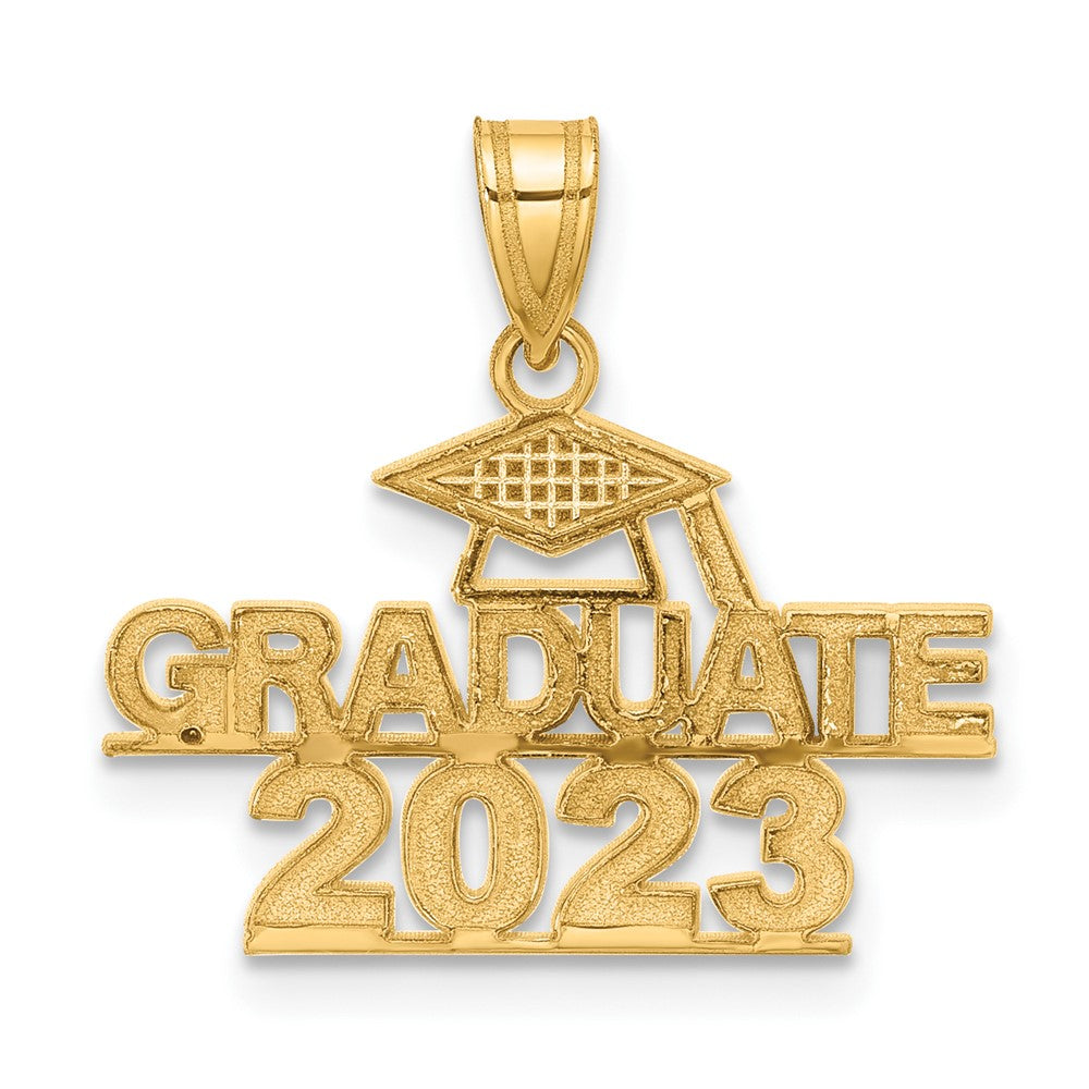14K Polished GRADUATE 2023 Under Cap Charm