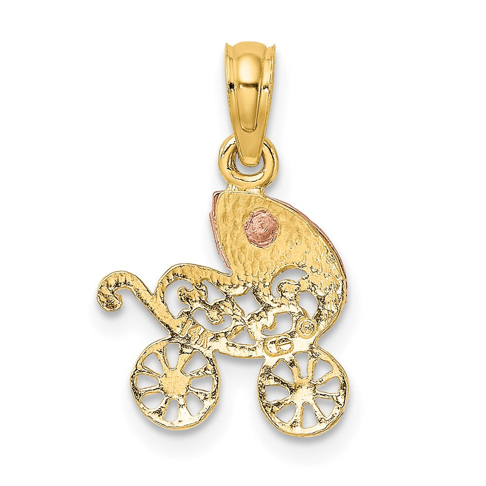 14k Two-Tone Carriage w/ Visor Charm