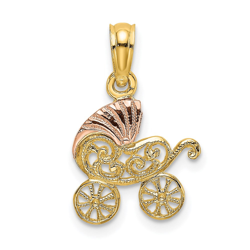 14k Two-Tone Carriage w/ Visor Charm