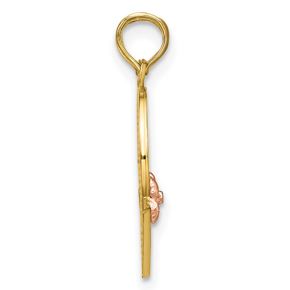 14k Two-Tone BIG SIS-LIL SIS Break-apart Heart Charm