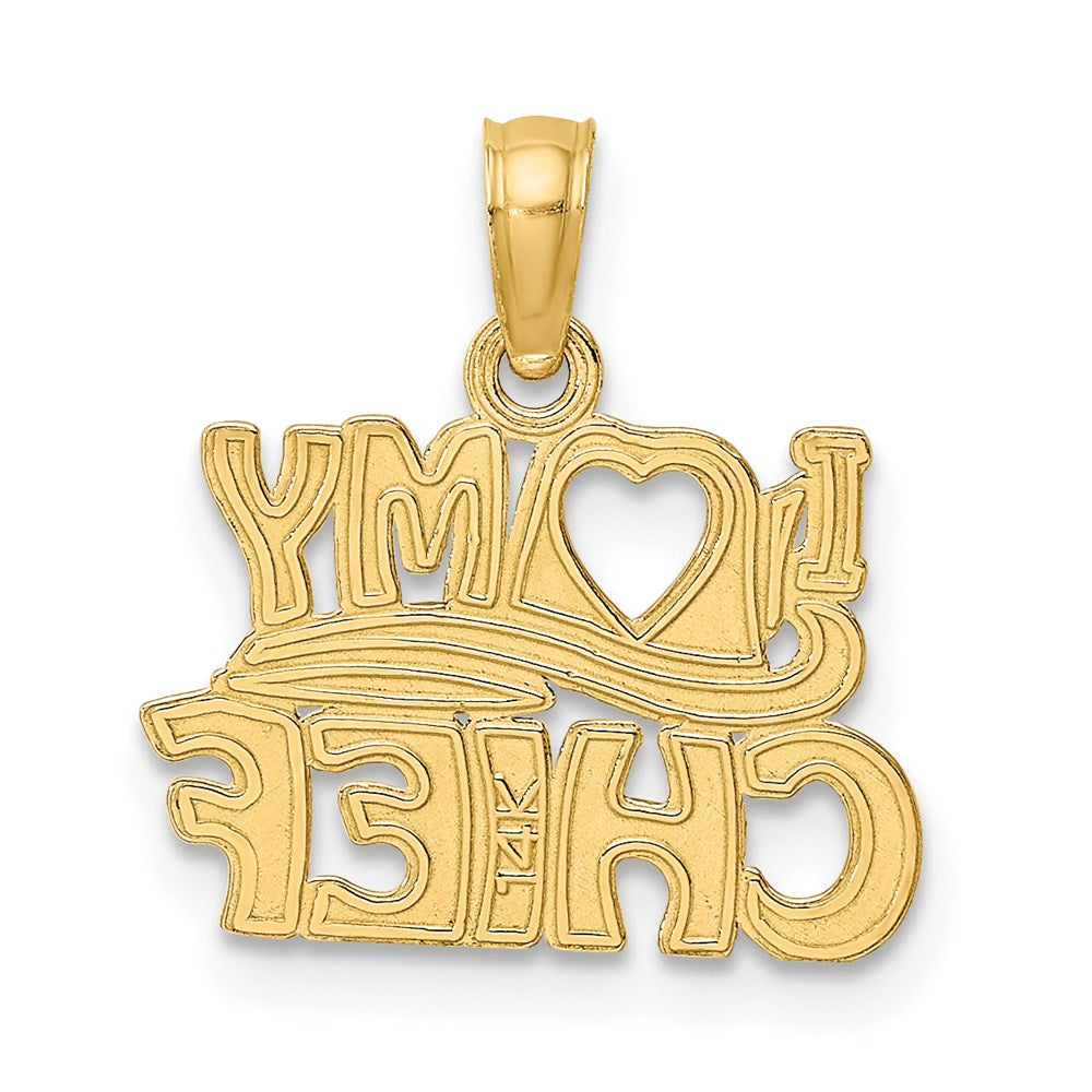 14k I LOVE MY CHIEF Charm