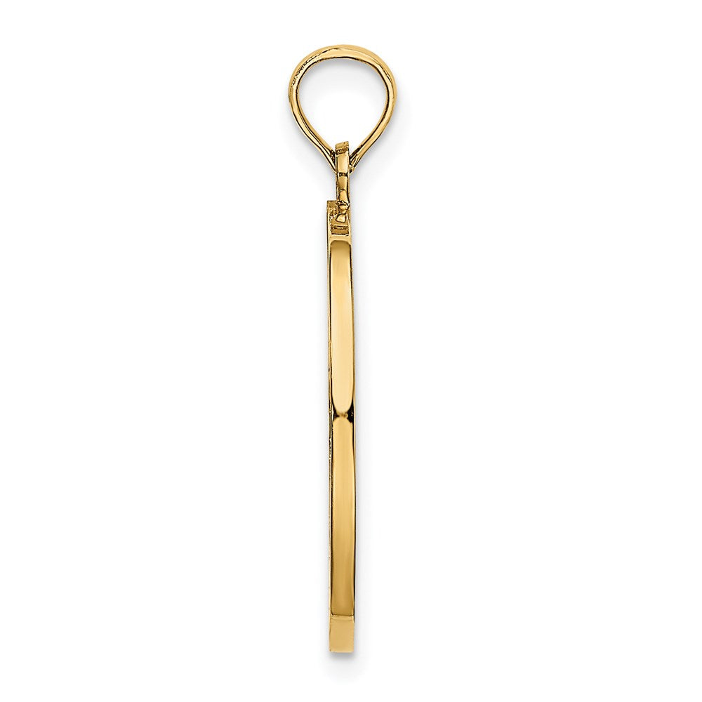 14k w/Rhodium Reversible PRAYER w/Girl Charm