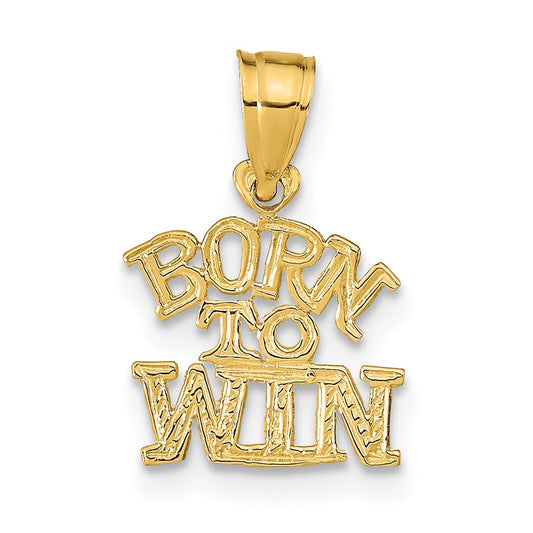 14K BORN TO WIN Pendant