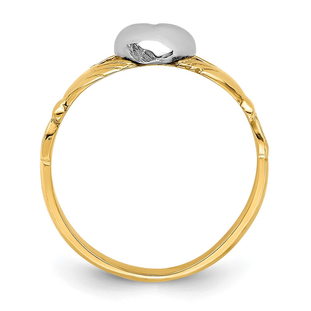 14k TT Yellow & White Gold Claddagh Ring (Development)
