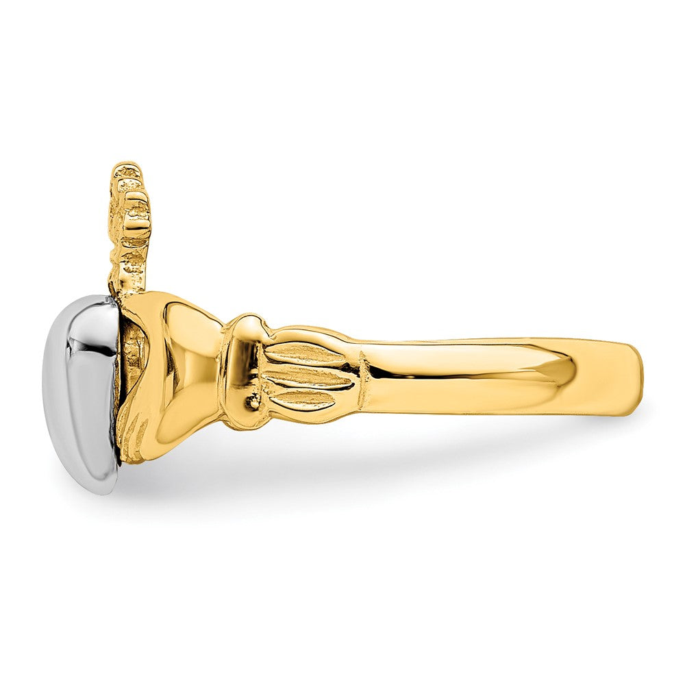 14k TT Yellow & White Gold Claddagh Ring (Development)