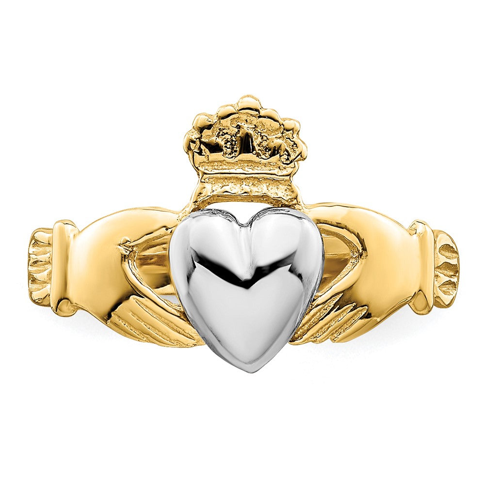 14k TT Yellow & White Gold Claddagh Ring (Development)