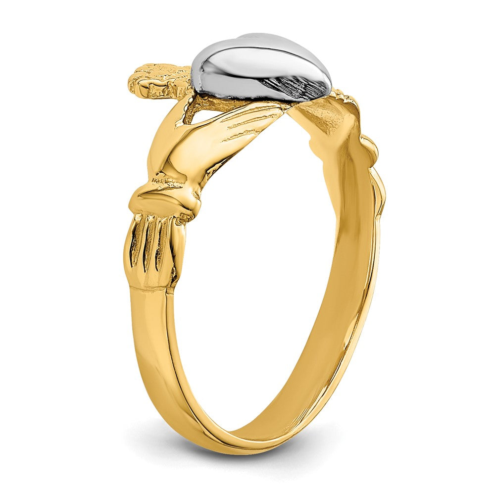 14k TT Yellow & White Gold Claddagh Ring (Development)