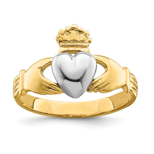 14k TT Yellow & White Gold Claddagh Ring (Development)