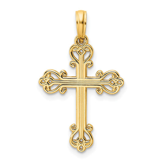 14K Polished Cross Pendant