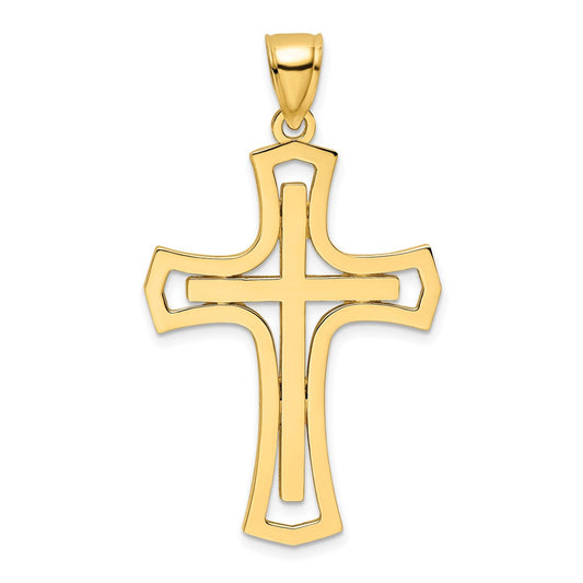 14k Polished Cross Pendant
