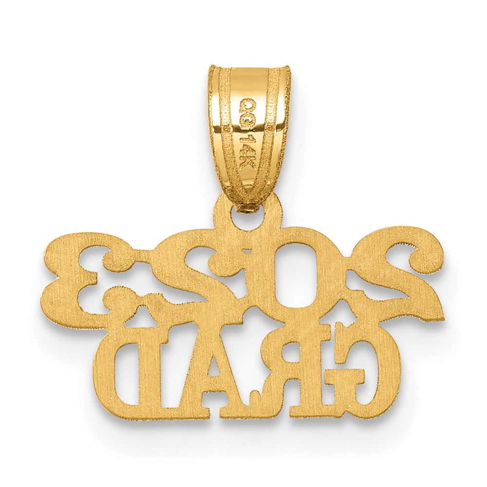 14k Polished 2023 GRAD Charm