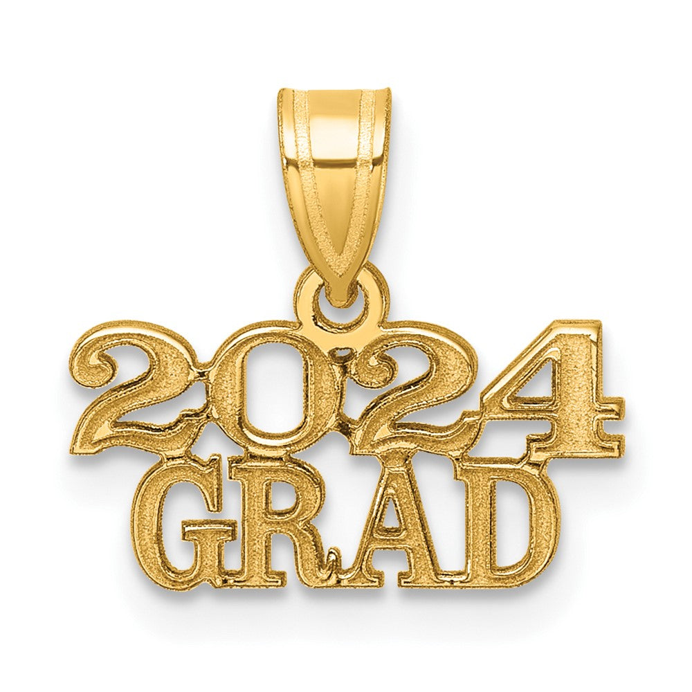 14k Polished 2024 GRAD Charm