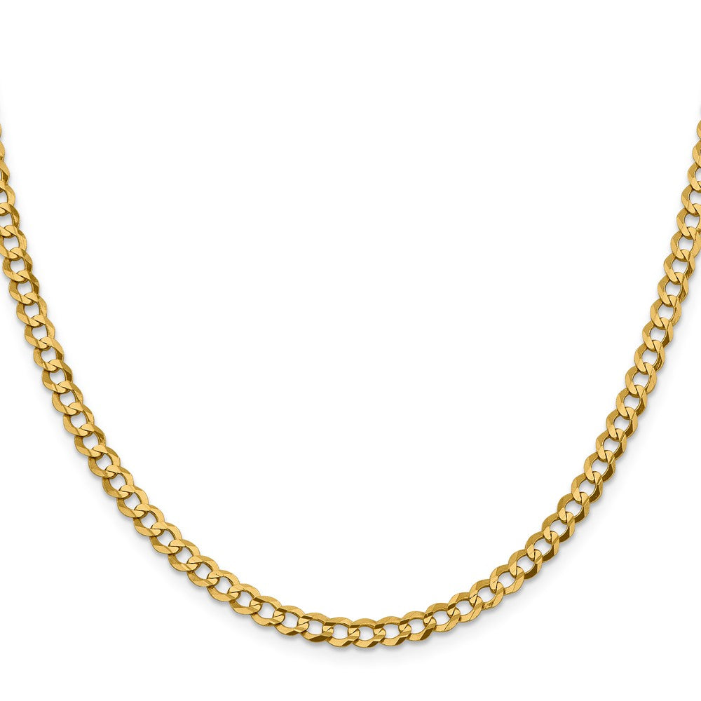 14K 20 inch 4.7mm Lightweight Flat Cuban with Lobster Clasp Chain