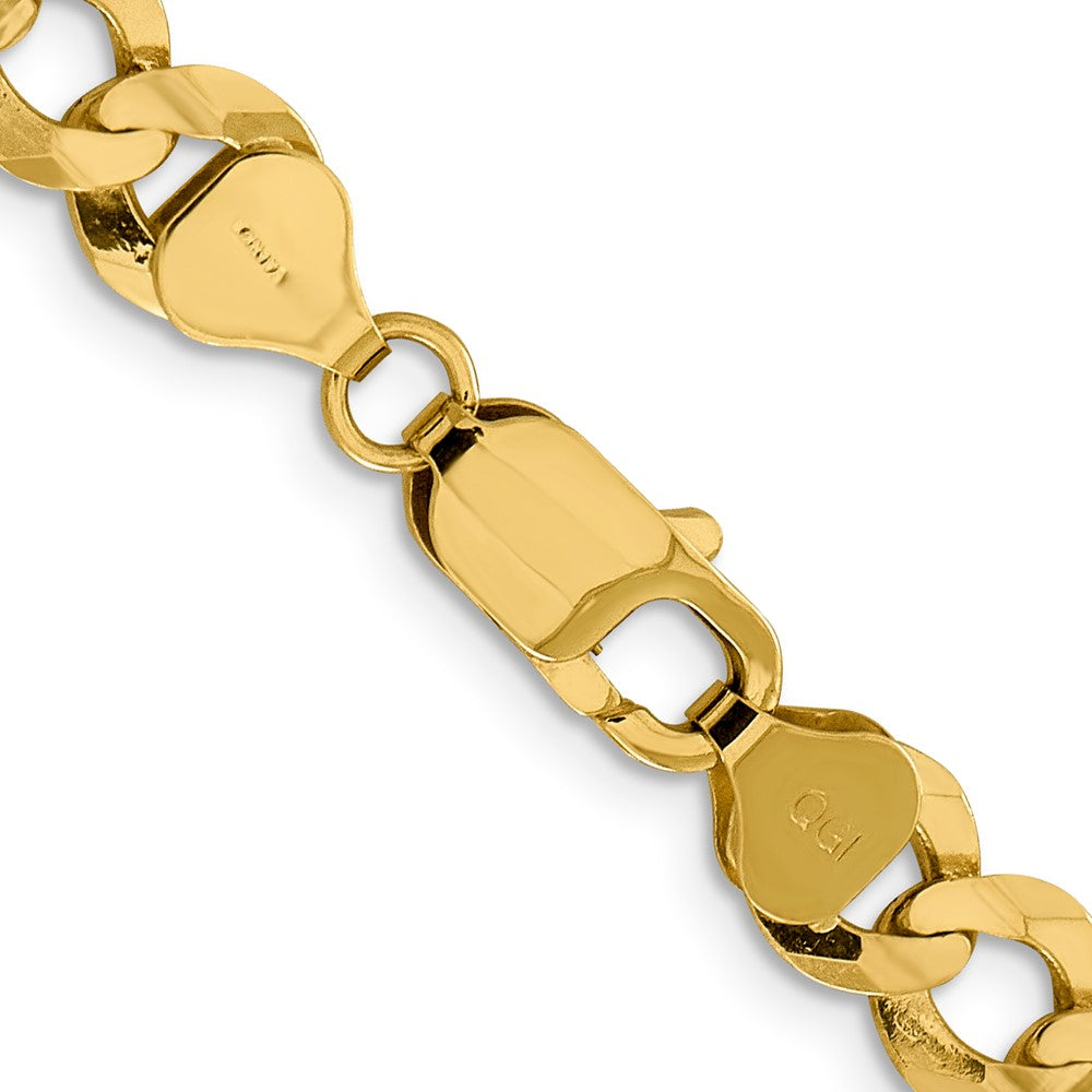 14K 26 inch 8.3mm Lightweight Flat Cuban with Lobster Clasp Chain