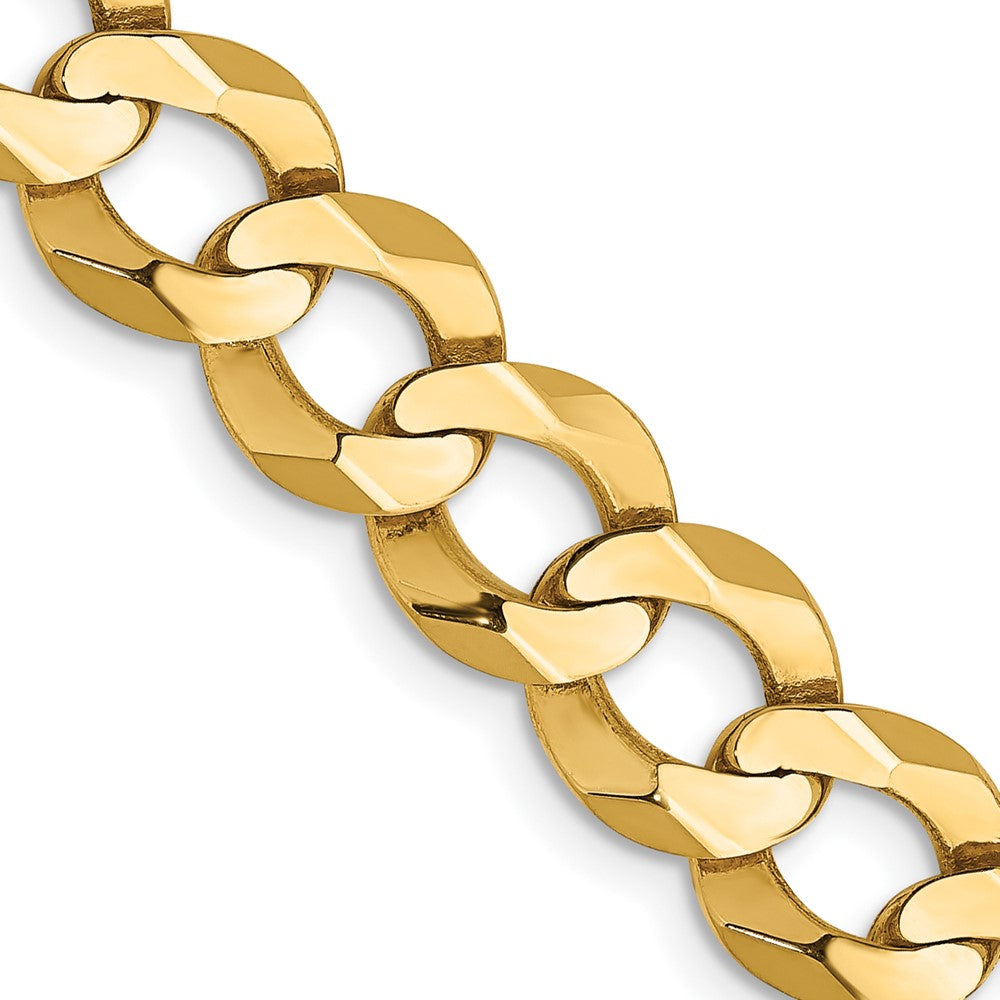 14K 26 inch 8.3mm Lightweight Flat Cuban with Lobster Clasp Chain