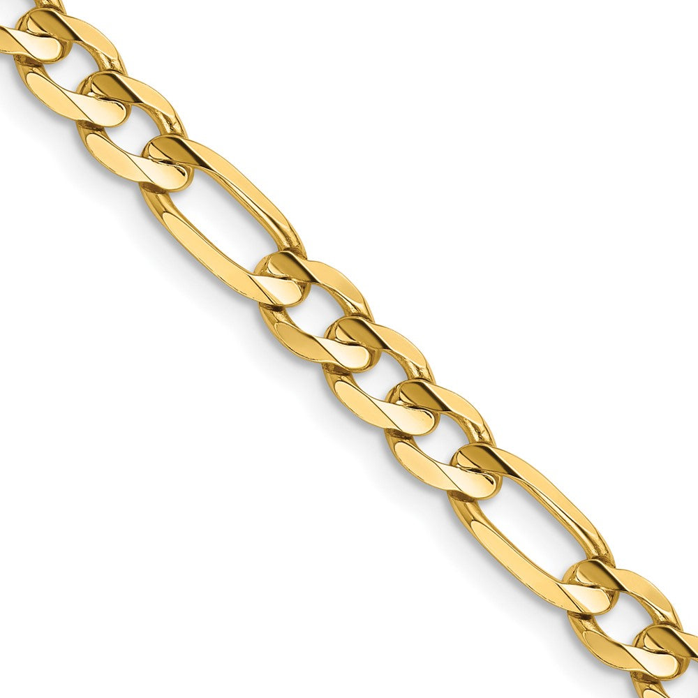 14K 28 inch 5.5mm Concave Open Figaro with Lobster Clasp Chain