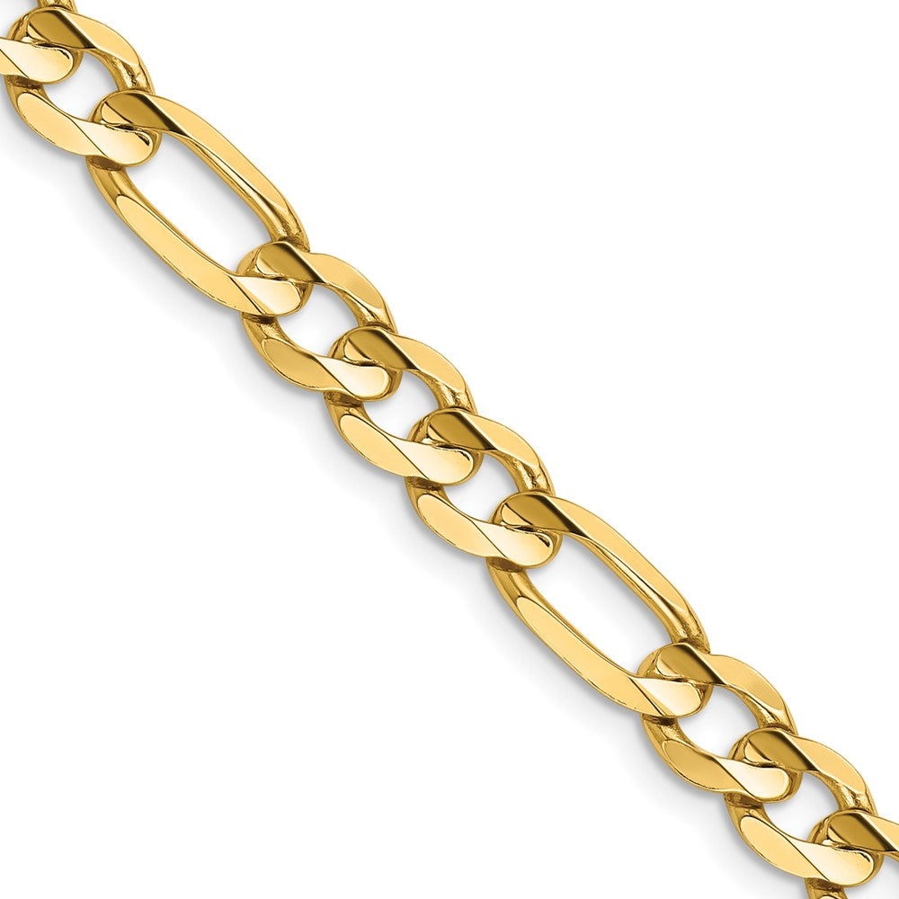 14K 18 inch 6.75mm Concave Open Figaro with Lobster Clasp Chain