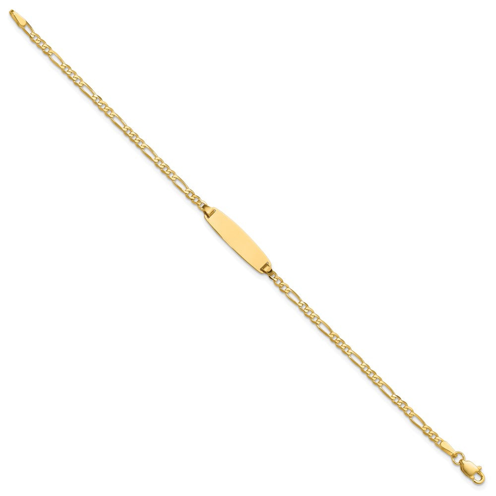 14k Figaro Link ID Bracelet