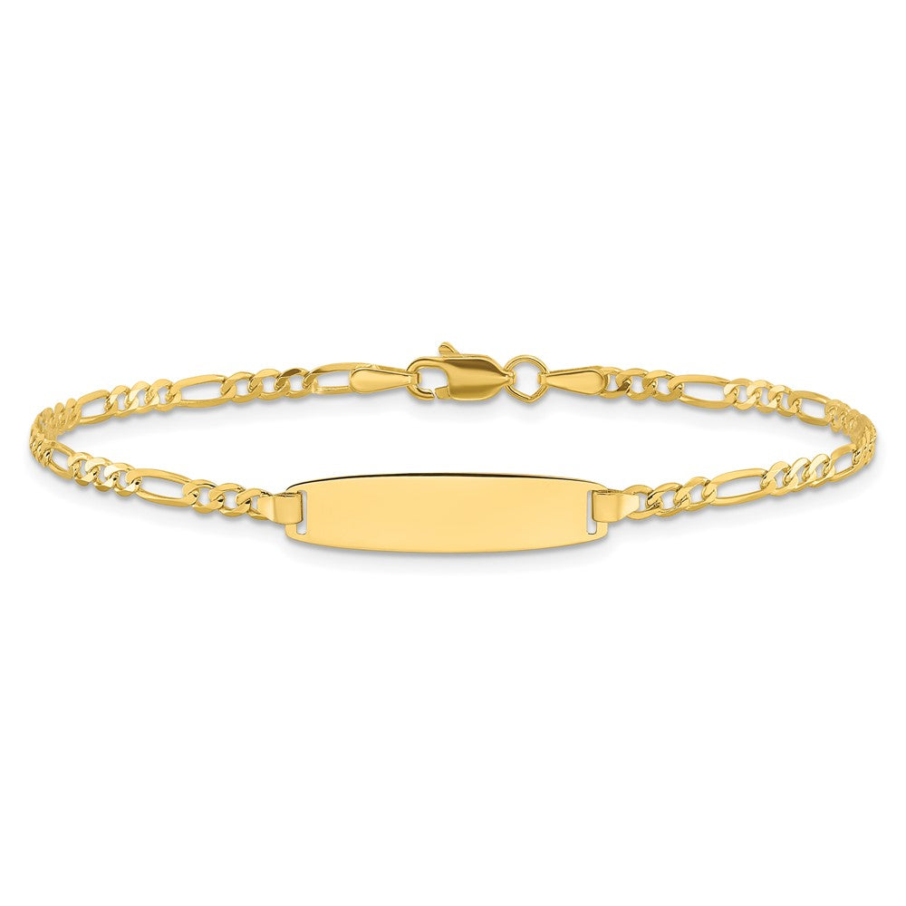 14k Figaro Link ID Bracelet