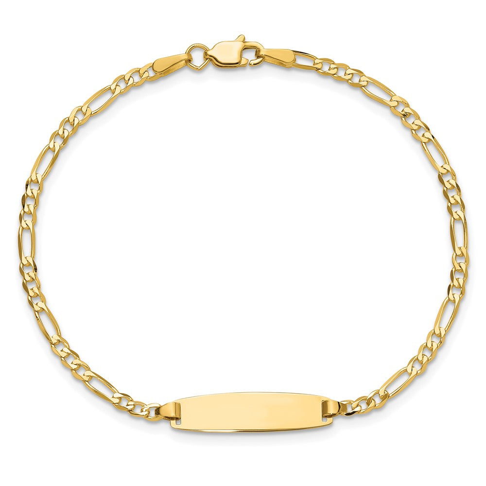 14k Figaro ID Bracelet