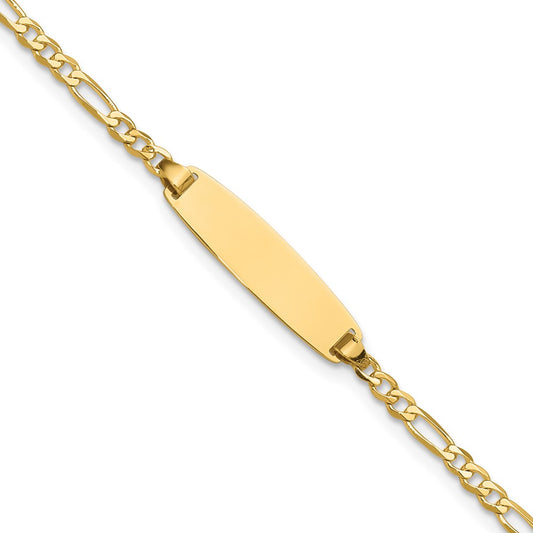 14k Figaro ID Bracelet
