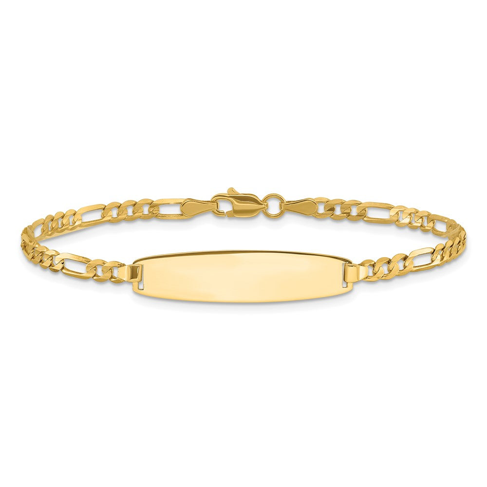 14k 3.0mm Figaro ID Bracelet
