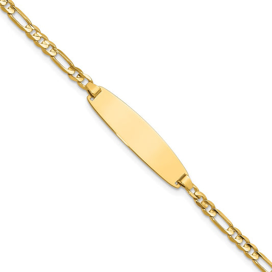 14k 3.0mm Figaro ID Bracelet