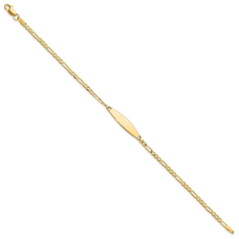 14k Figaro ID Bracelet