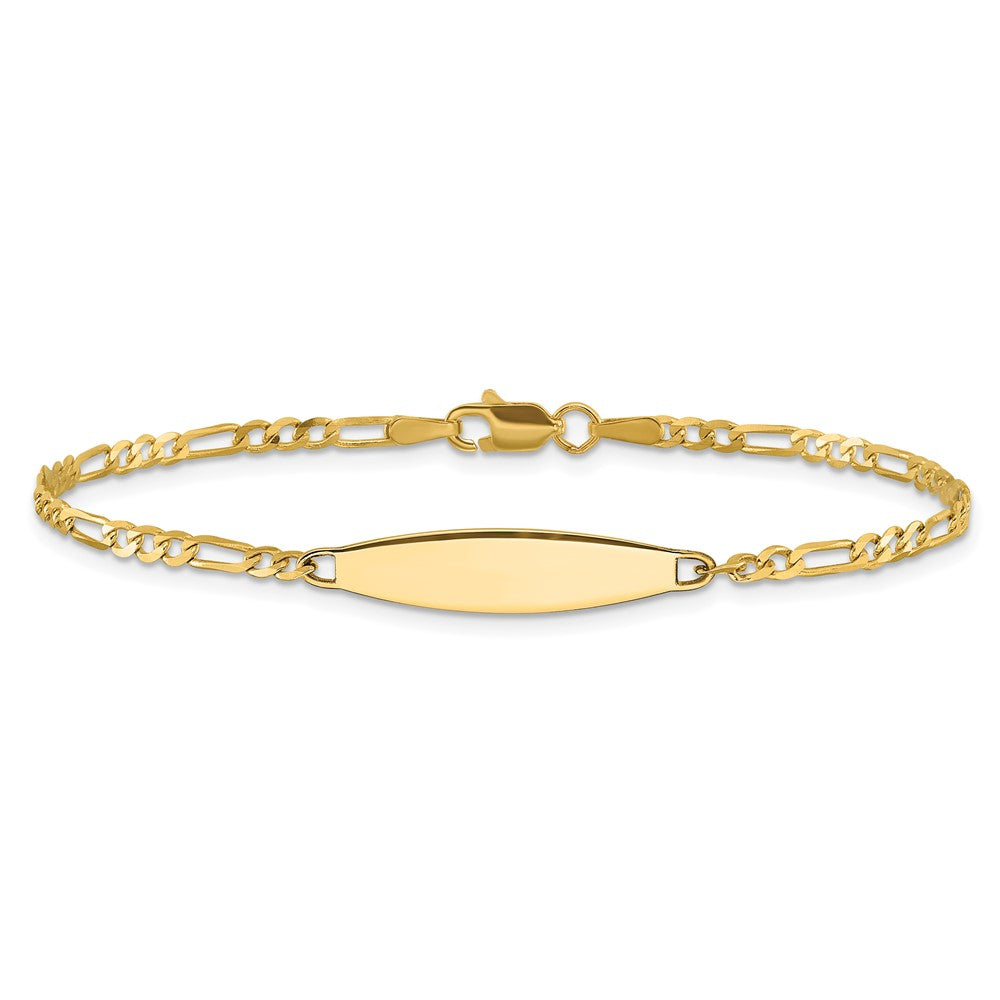 14k Figaro ID Bracelet