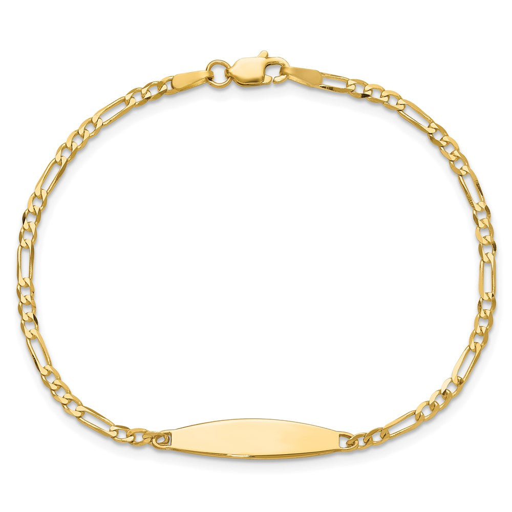 14k Figaro ID Bracelet