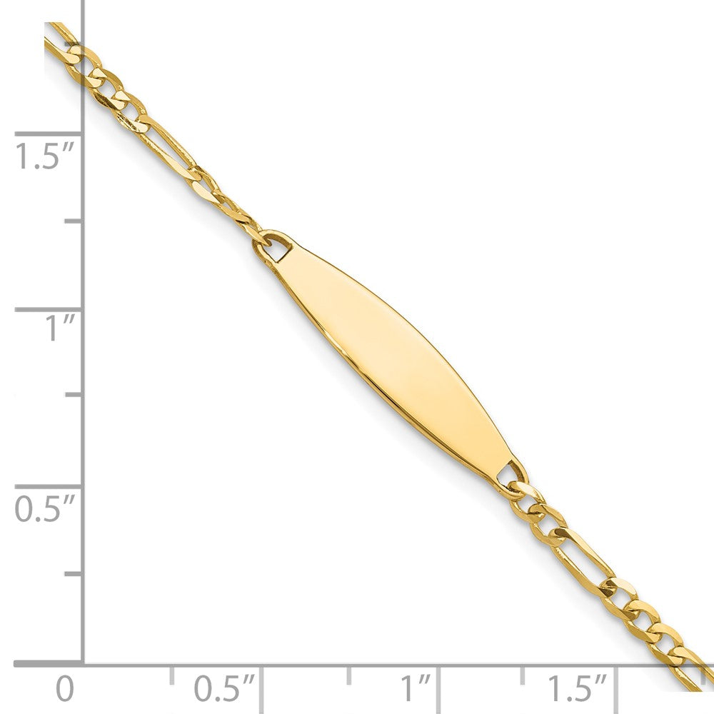14k Figaro ID Bracelet