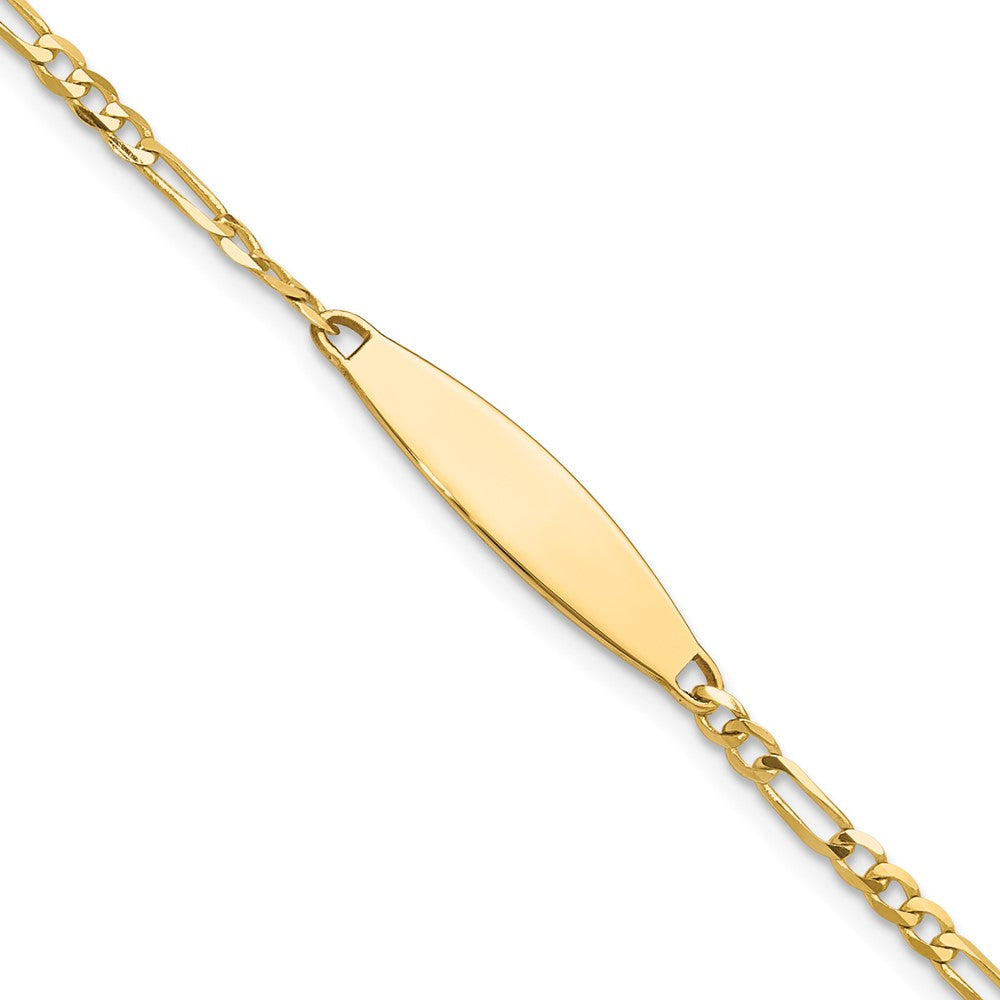 14k Figaro Link ID Bracelet