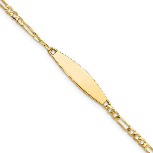 14k Figaro Link ID Bracelet