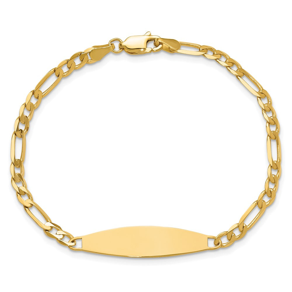 14k 3.0mm Figaro ID Bracelet