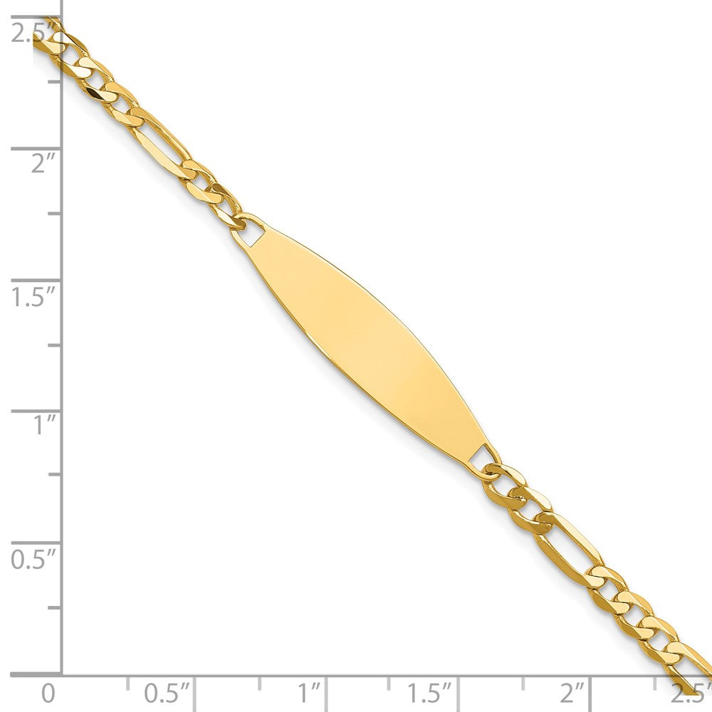 14k 3.0mm Figaro ID Bracelet