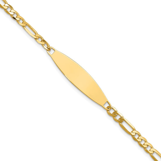 14k 3.0mm Figaro ID Bracelet
