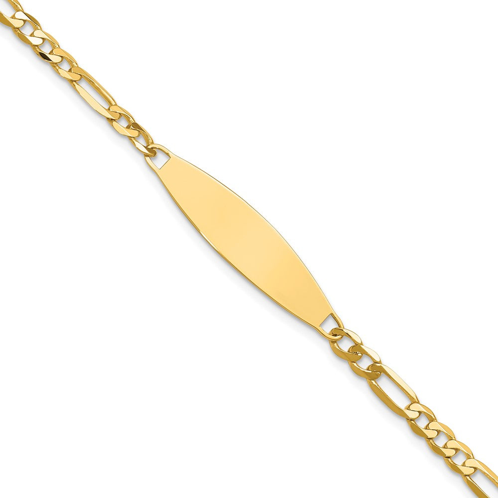 14k 3.0mm Figaro ID Bracelet