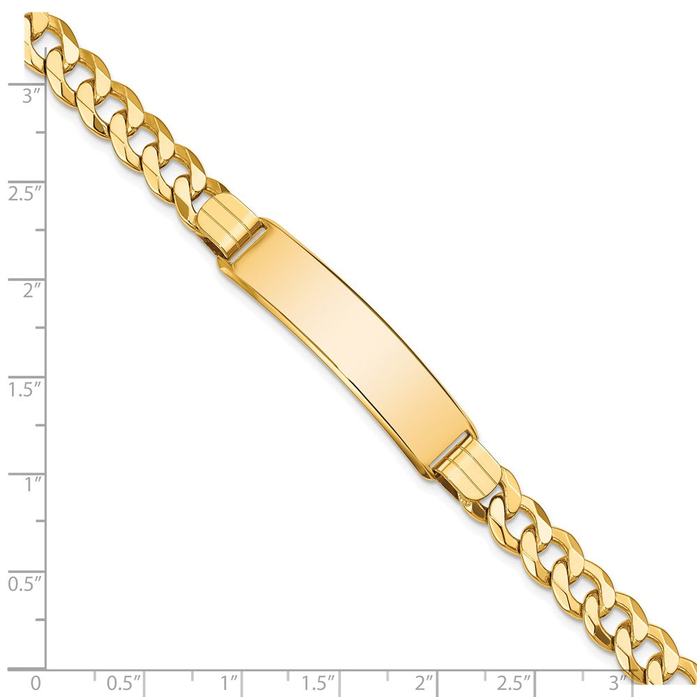 14k Flat Curb Link ID Bracelet