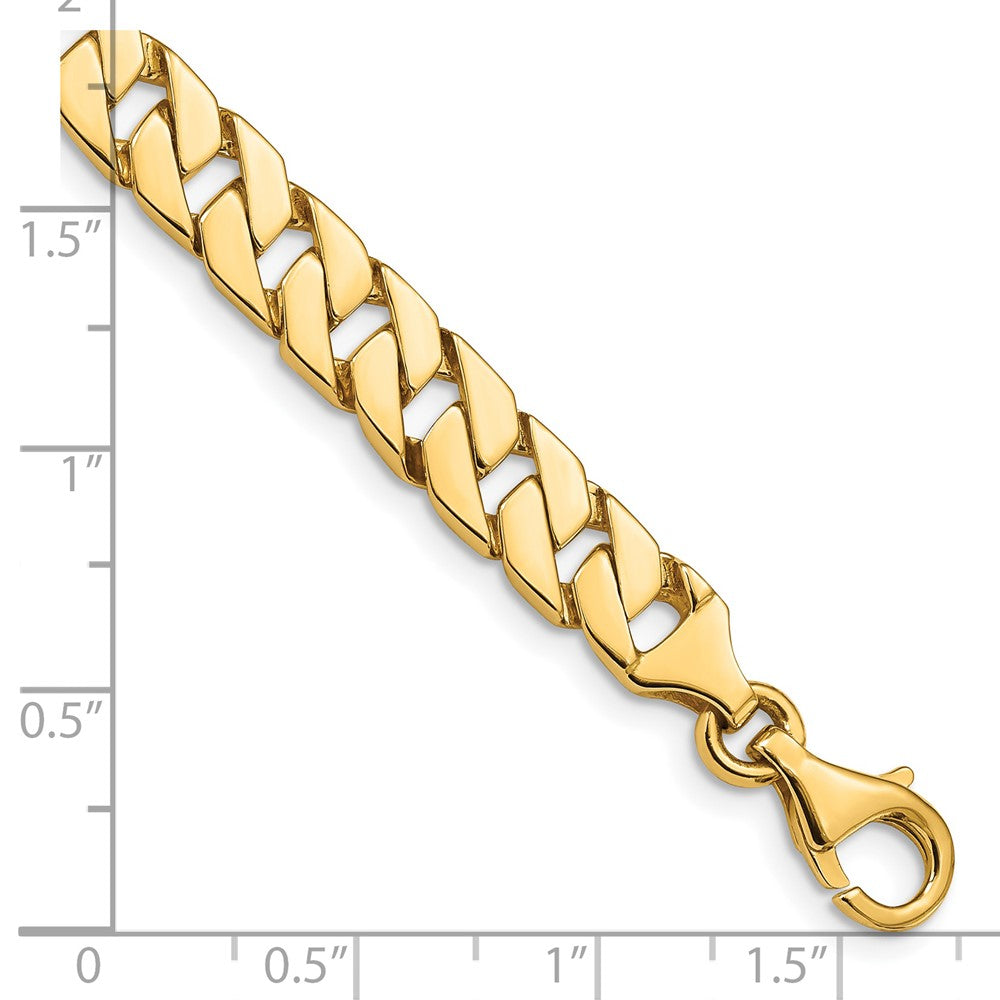 14K 20 inch 7.4mm Hand Polished Fancy Link with Fancy Lobster Clasp Chain