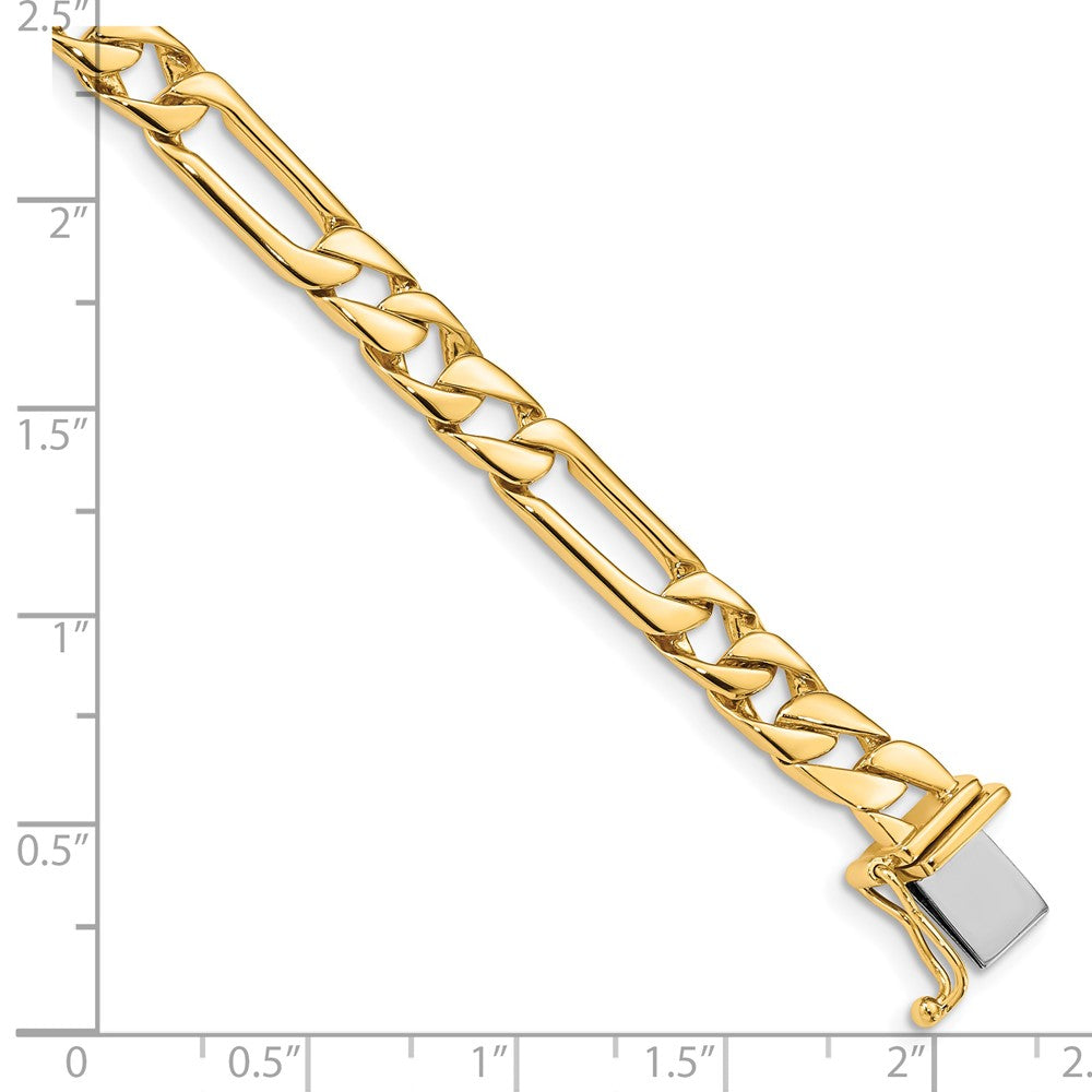 14K 22 inch 6mm Hand Polished Figaro Link with Box Catch Clasp Chain